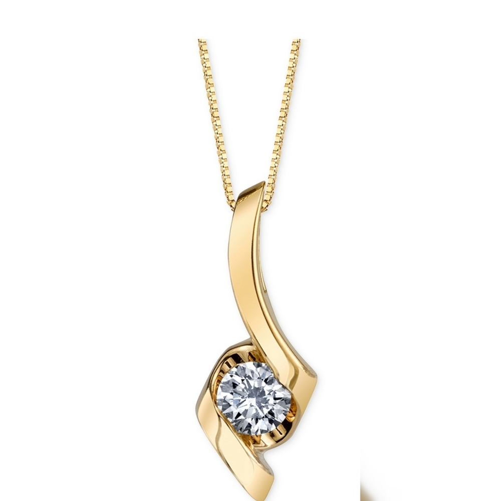 Macys Sirena Diamond Twist Pendant Necklace